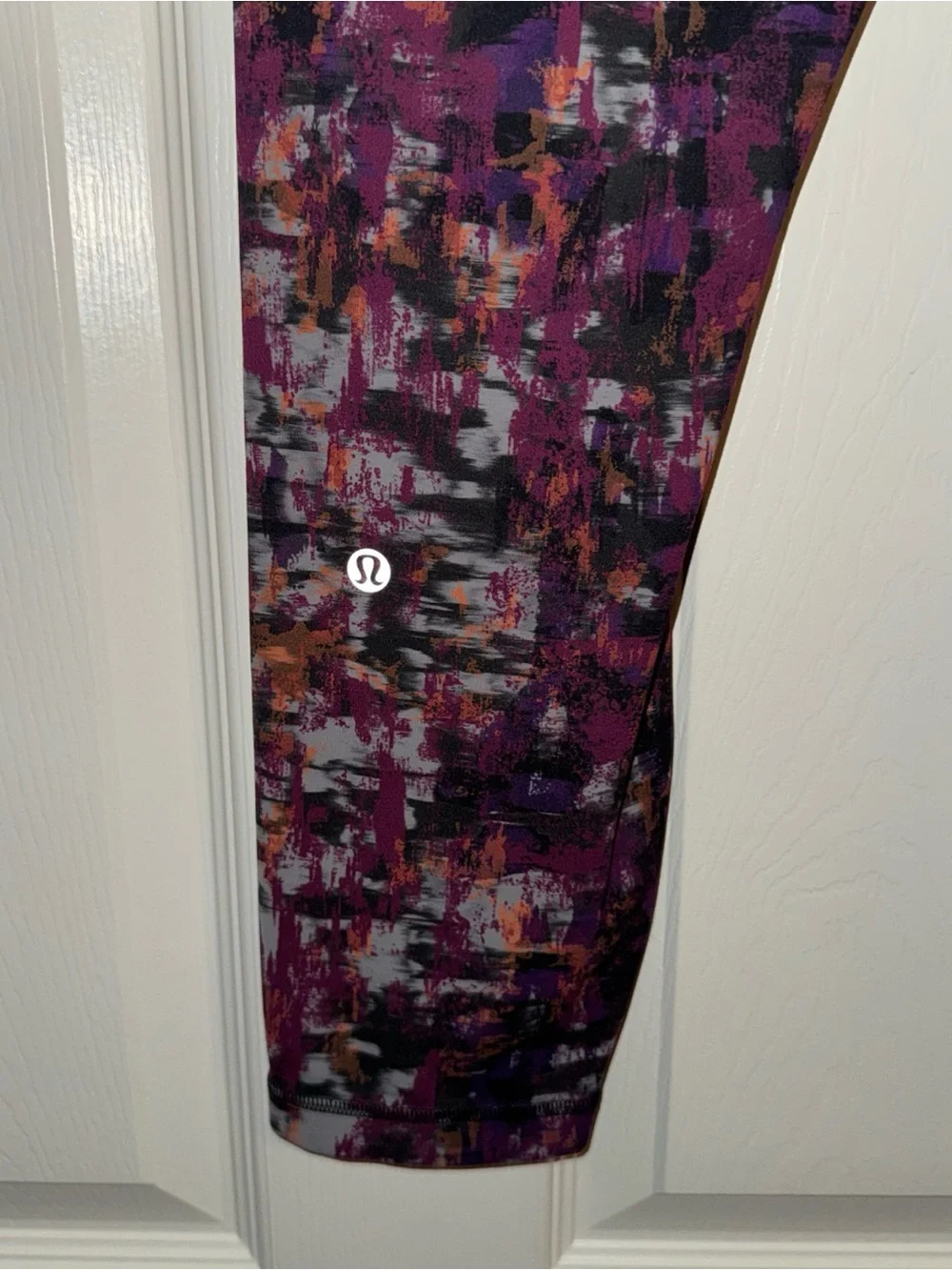 lululemon athletica Purple & Black Abstract Print Leggings